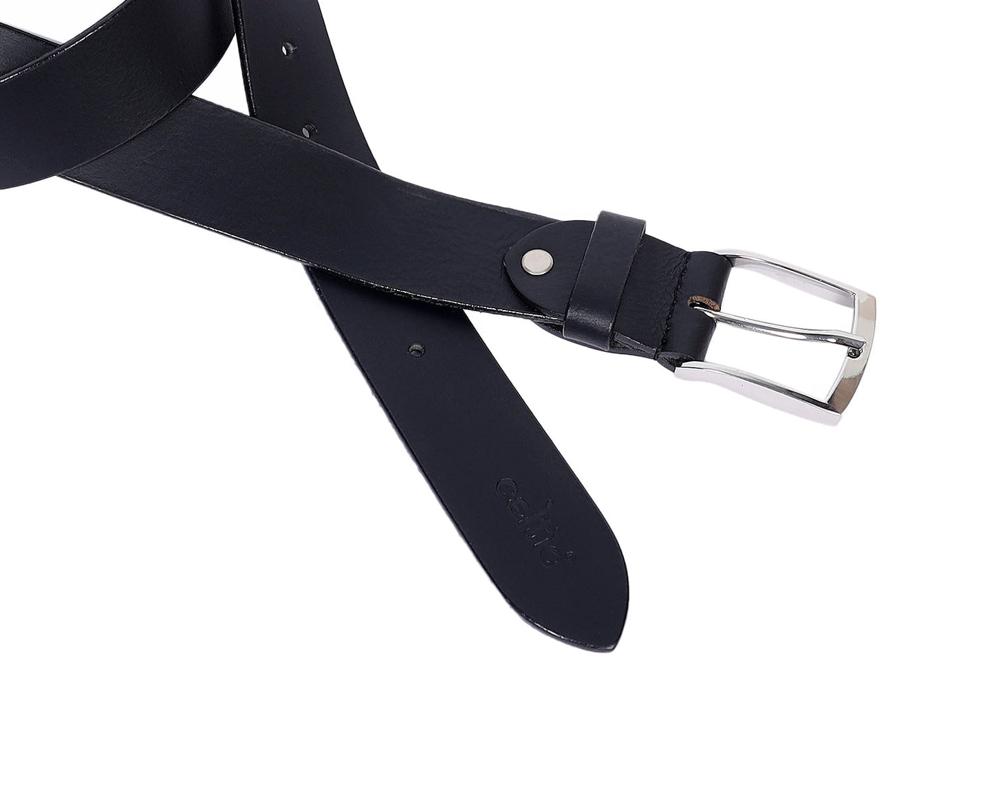 35MM Black Premium Leather Belt, Art: LB-745 Pack of 50