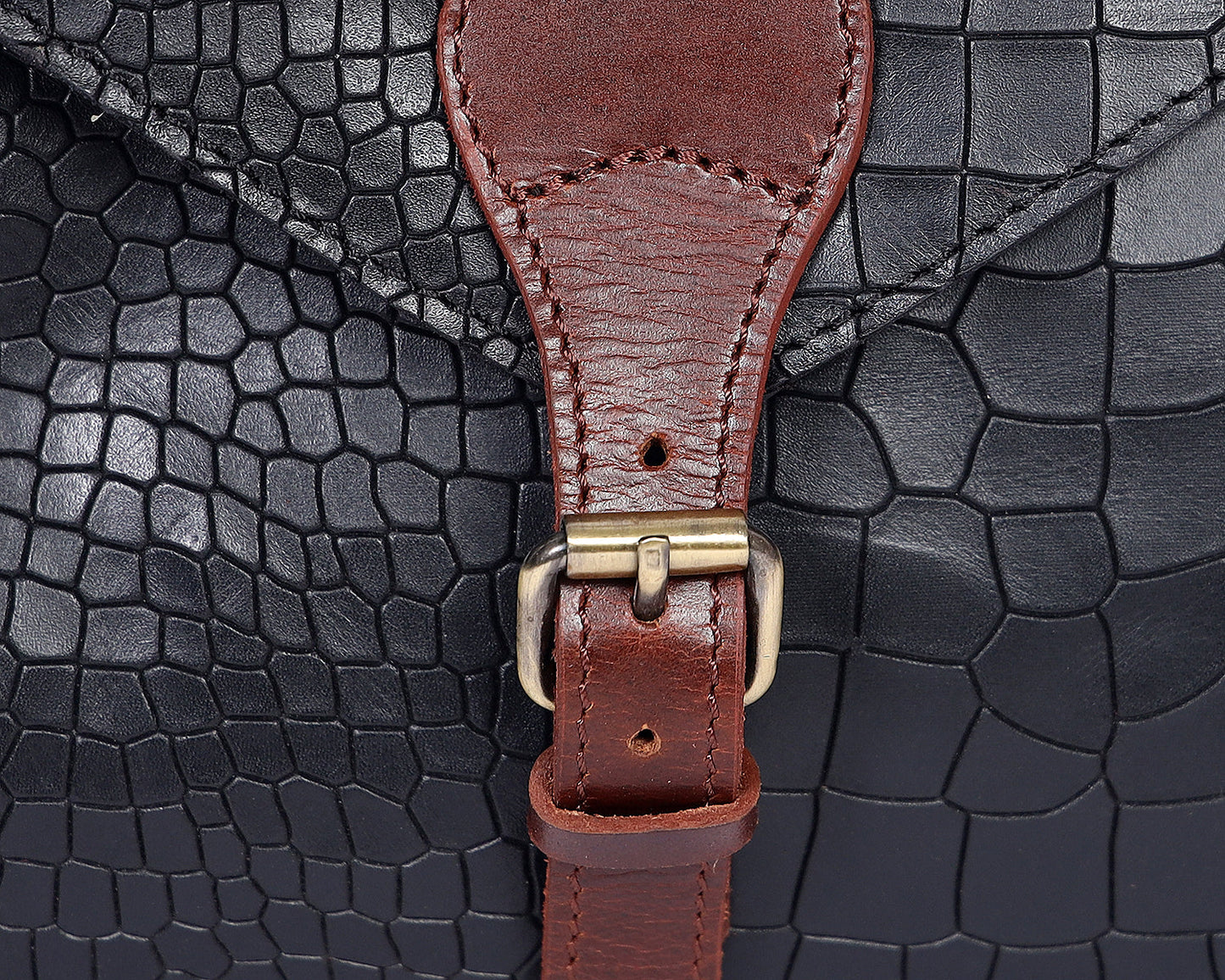 Elevate Your Style with Our Black Croro Leather Sling Bag. Art: BG-1460 Pack of 25