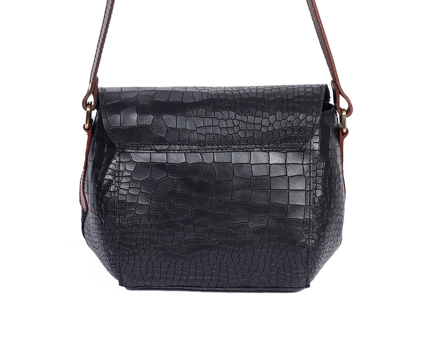 Elevate Your Style with Our Black Croro Leather Sling Bag. Art: BG-1460 Pack of 25
