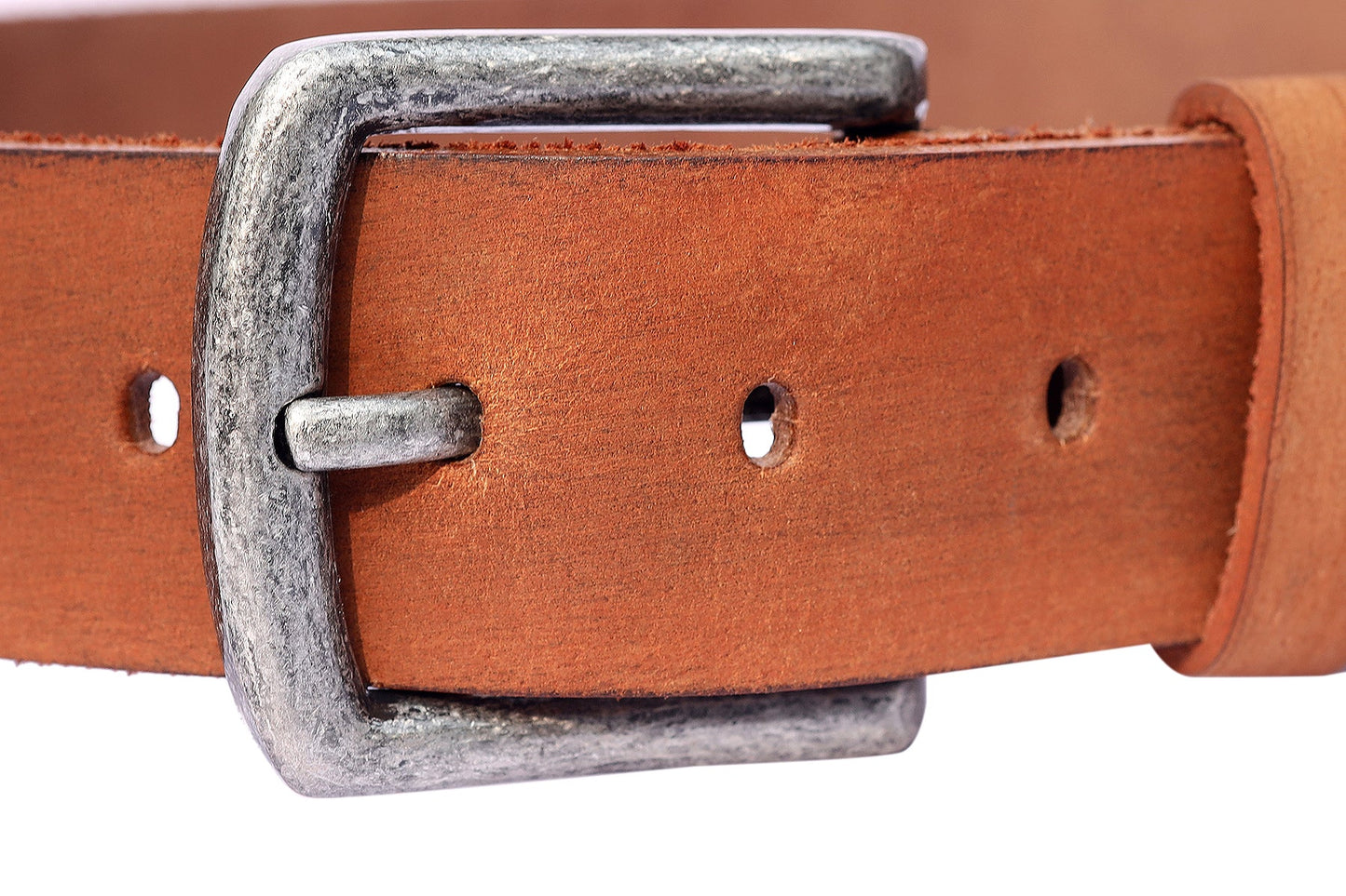 Premium Light Brown Leather Belt With Silver Buckle, Art: LB-740 Pack of 50