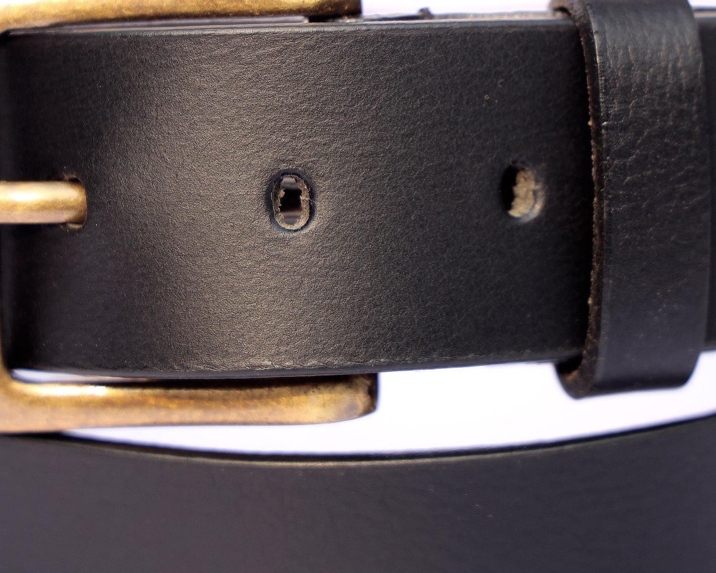 Premium Black Leather Belt With Golden Buckle,Art: LB-738 Pack of 50