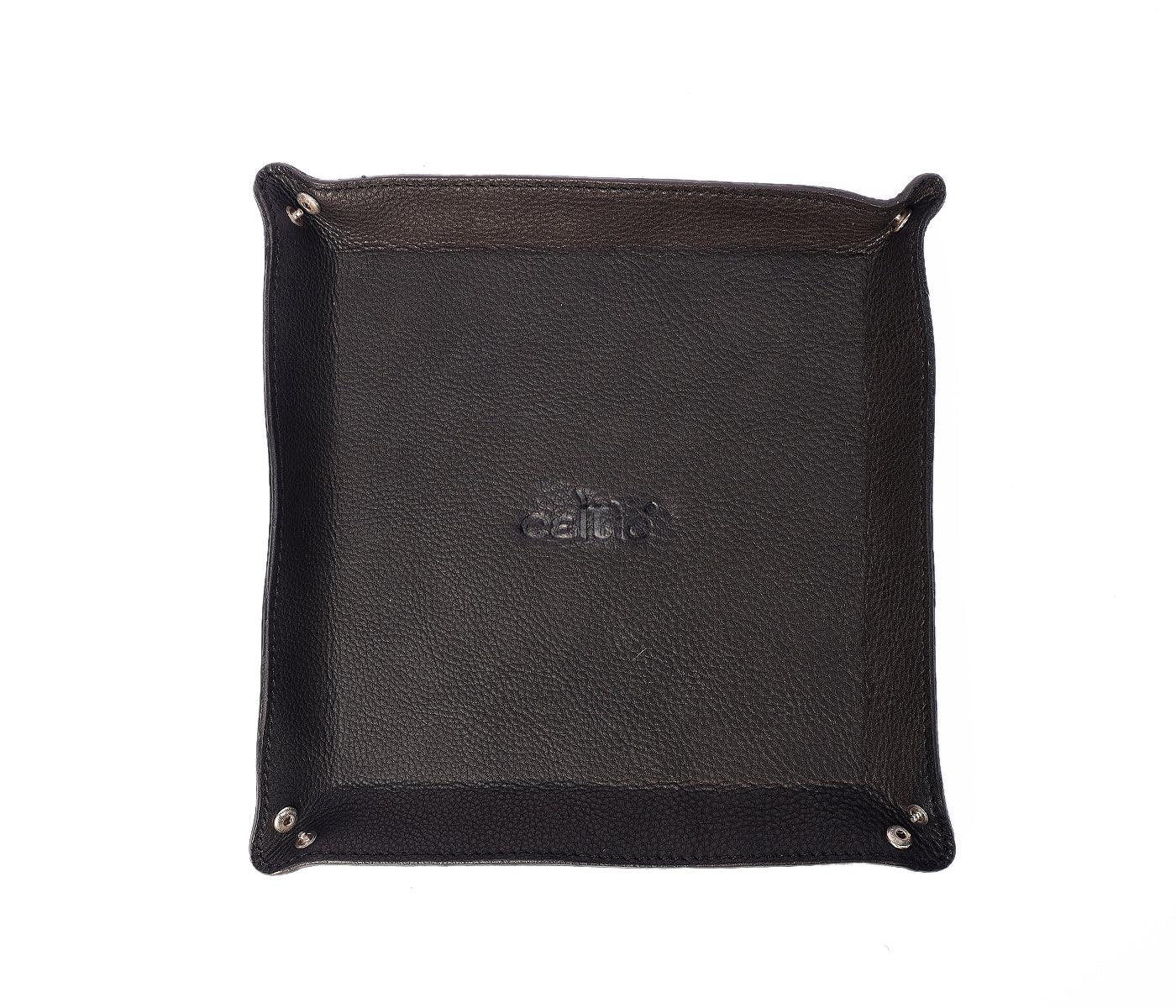 Black Color Pure Leather Tray For Office Use Pack of 50
