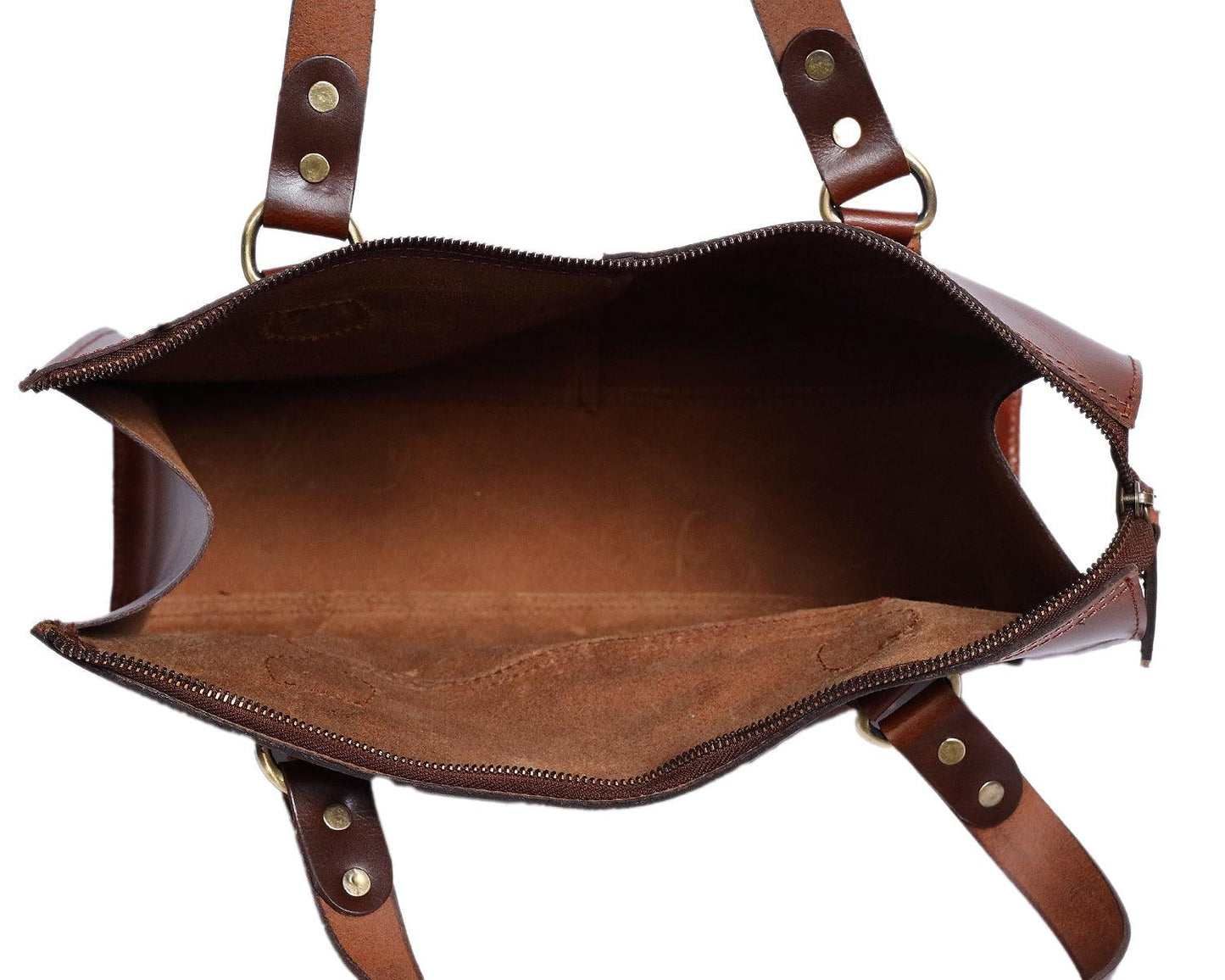 Brown color pure leather tote bag for office use, Art: BG-1468 Pack of 25
