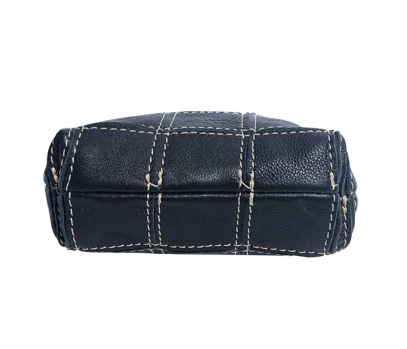 Elegance Redefined: Black Leather Sling Bag with White Stitching. Art: BG-1477 Pack of 25