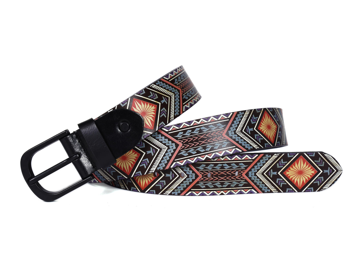 "Colorful Creativity: Leather Multi-Printing Belts for Statement Style" Art: LB-821 Pack of 50