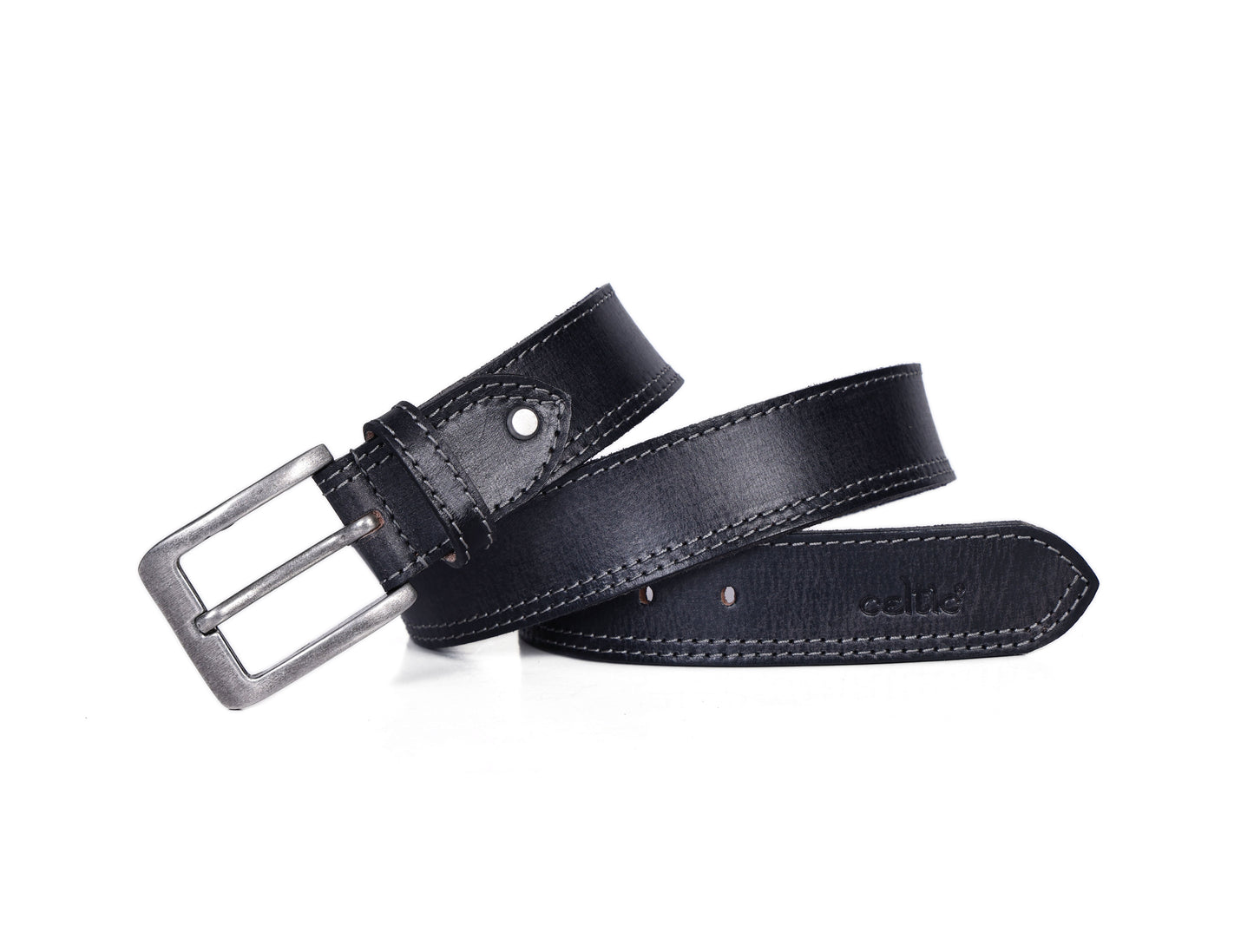 Vintage Black Premium Leather Belt,  Art: LB-827 Pack of 50