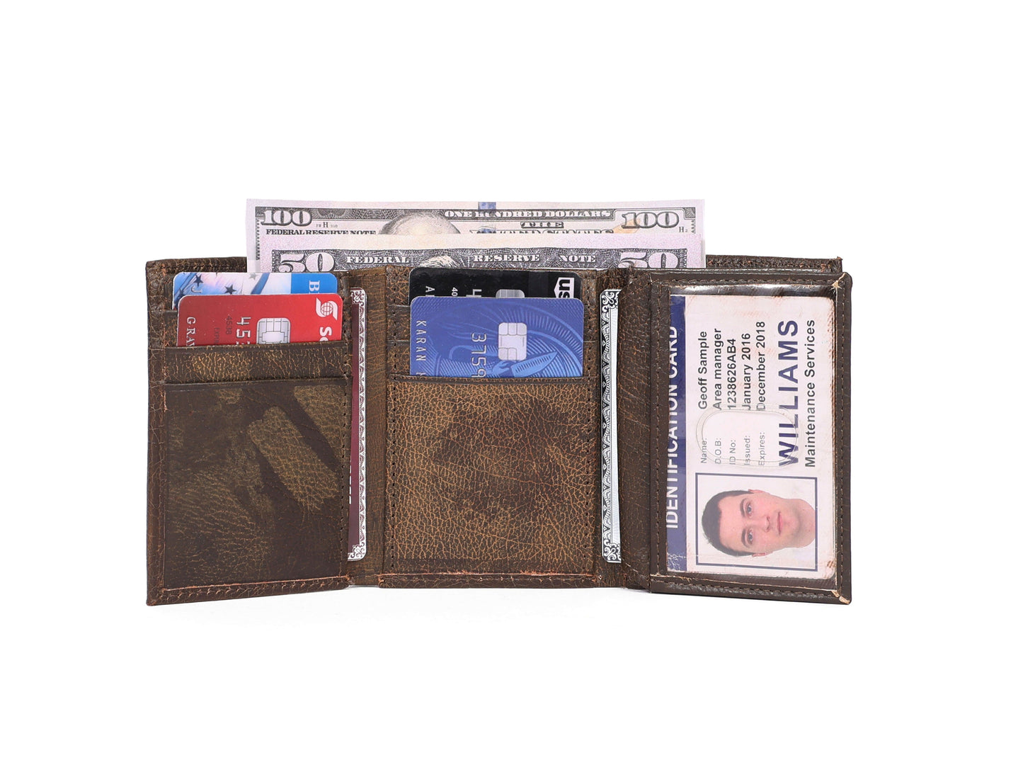 Vintage Leather Wallet, Art:- LA-1405 Pack of 50