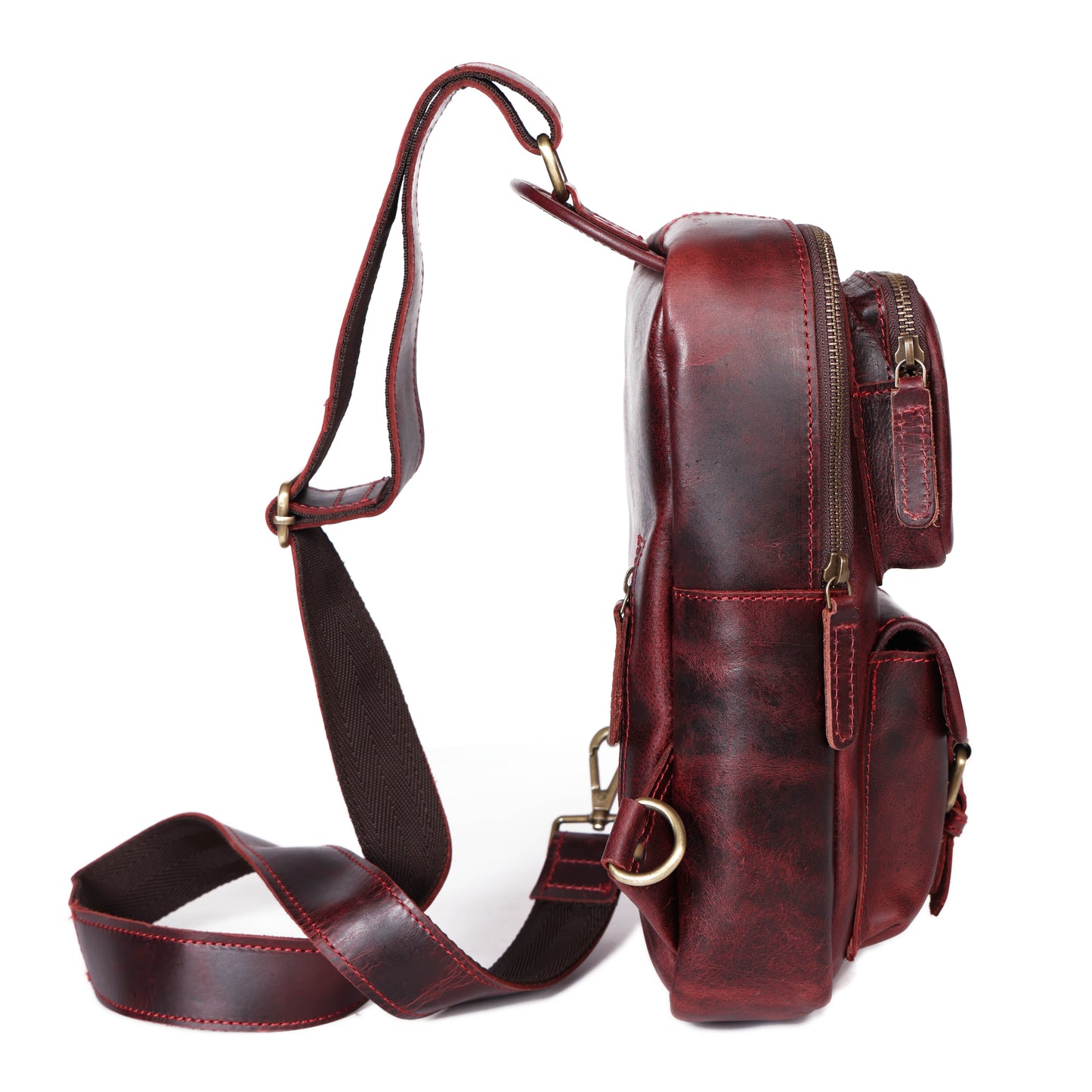 Brown Small Crossbody Leather Bag" Art: BG-1617 Pack of 25
