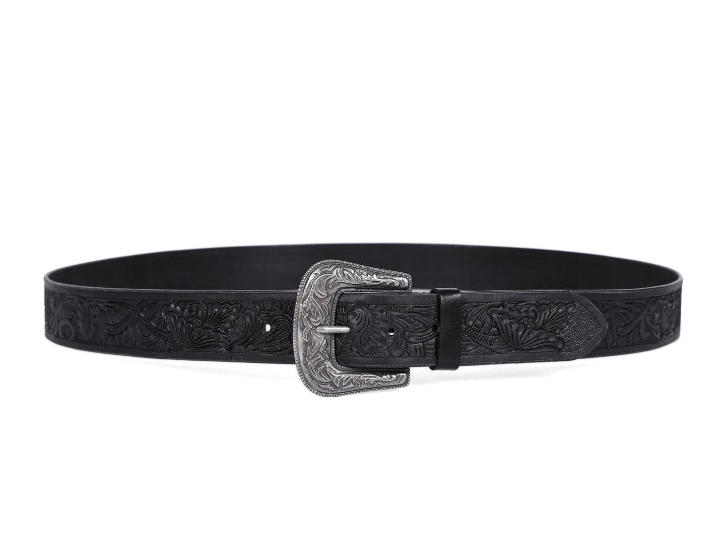 "Sophisticated Craftsmanship: Hand-Carved Black Leather Belts" Art: LB-815 Pack of 50