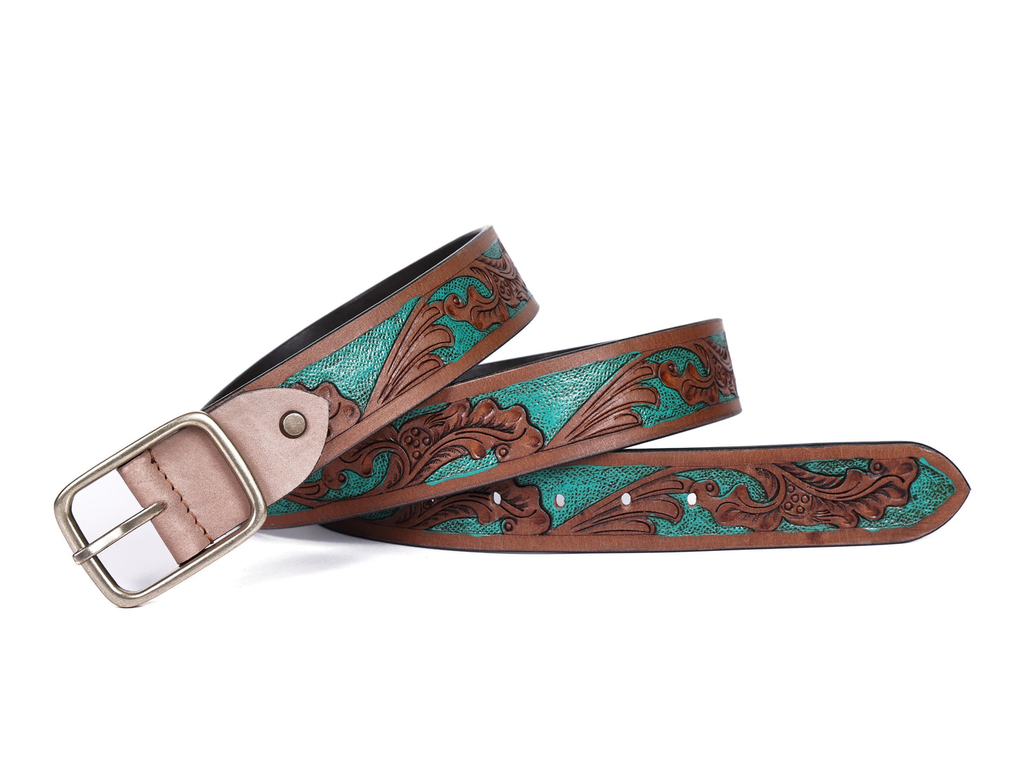 "Exquisite Hand-Carved Leather Belts: Elevate Your Style with Artisanal Excellence"  Art:LB-808 Pack of 50