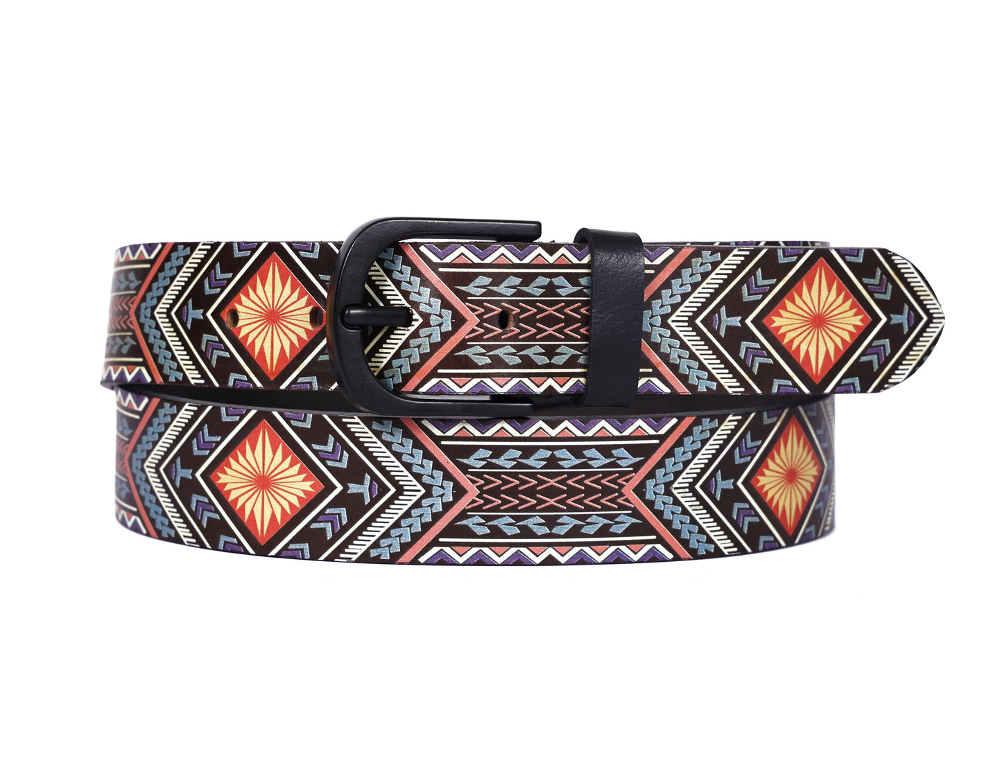 "Colorful Creativity: Leather Multi-Printing Belts for Statement Style" Art: LB-821 Pack of 50