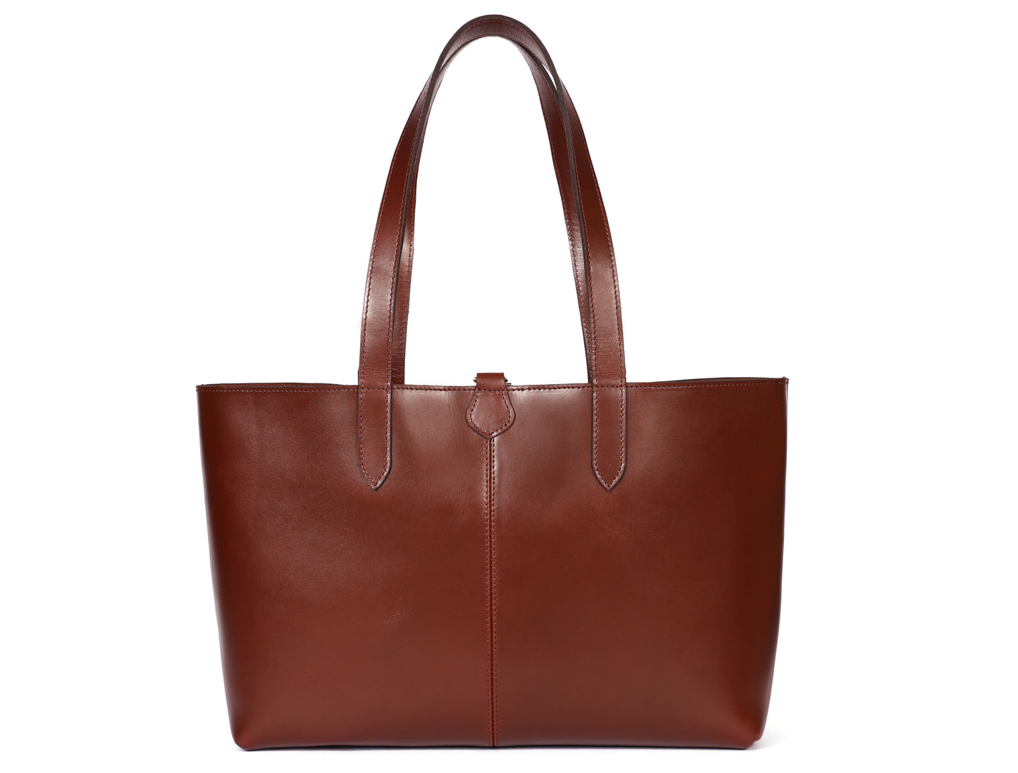 Classic Brown Leather Tote Bag - Elegance Meets Functionality.  Art: BG-1750 Pack of 25