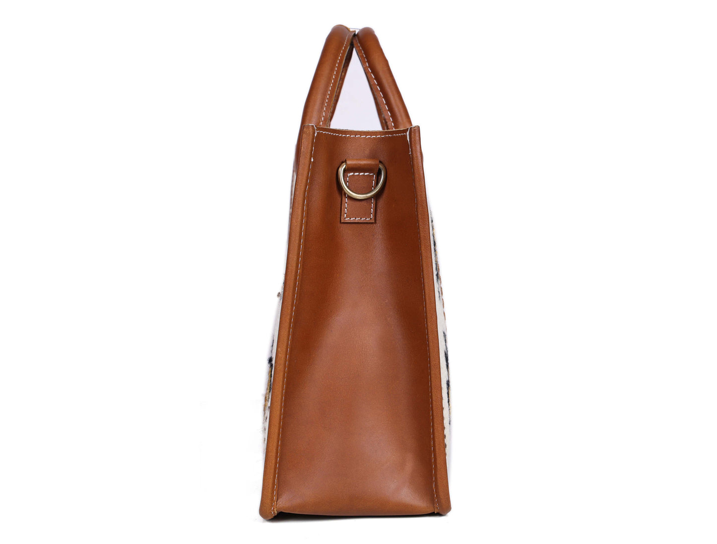 Brown Tote Bag with High-Quality Fabric and Leather, Art: BG-1752 Pack of 25