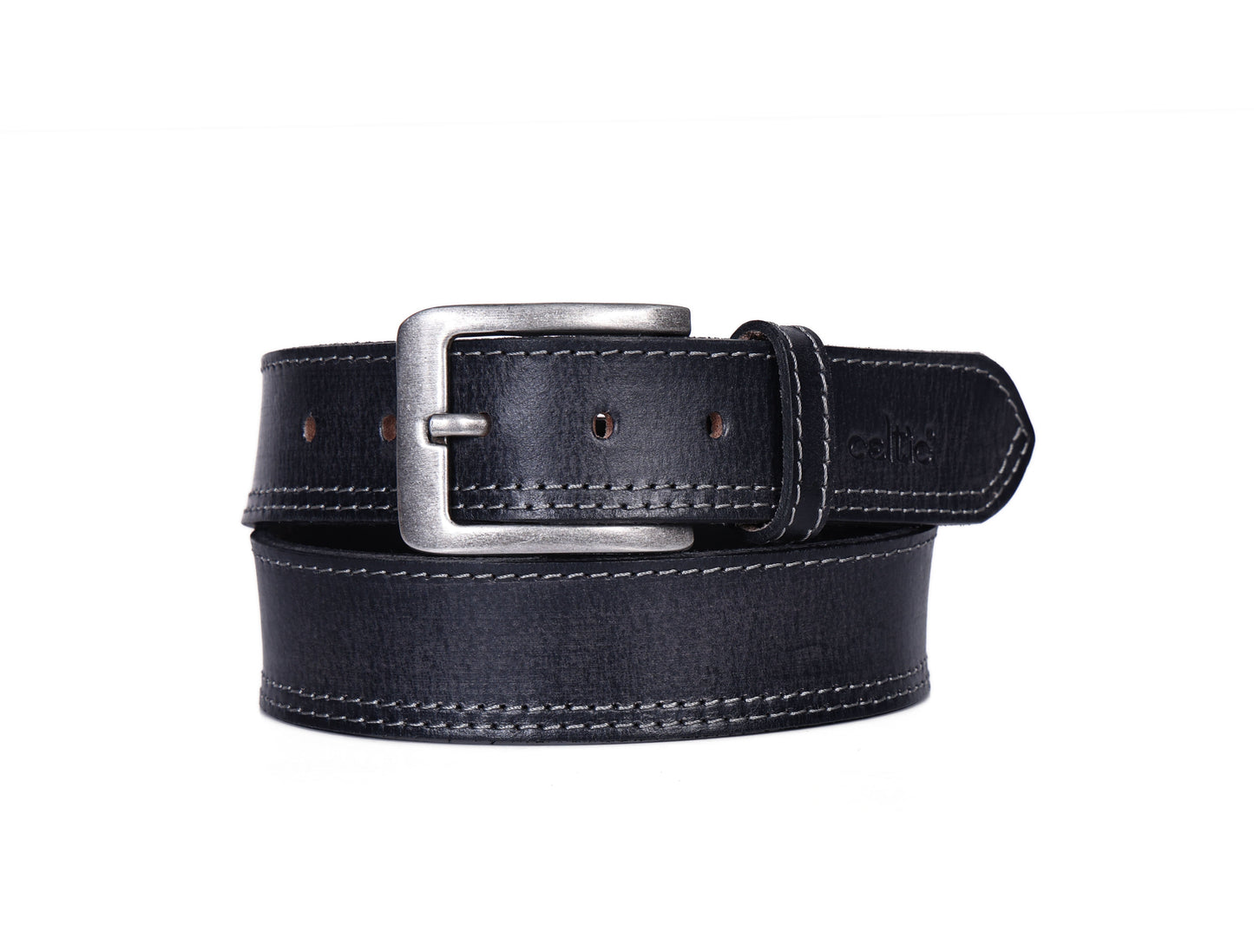 Vintage Black Premium Leather Belt,  Art: LB-827 Pack of 50