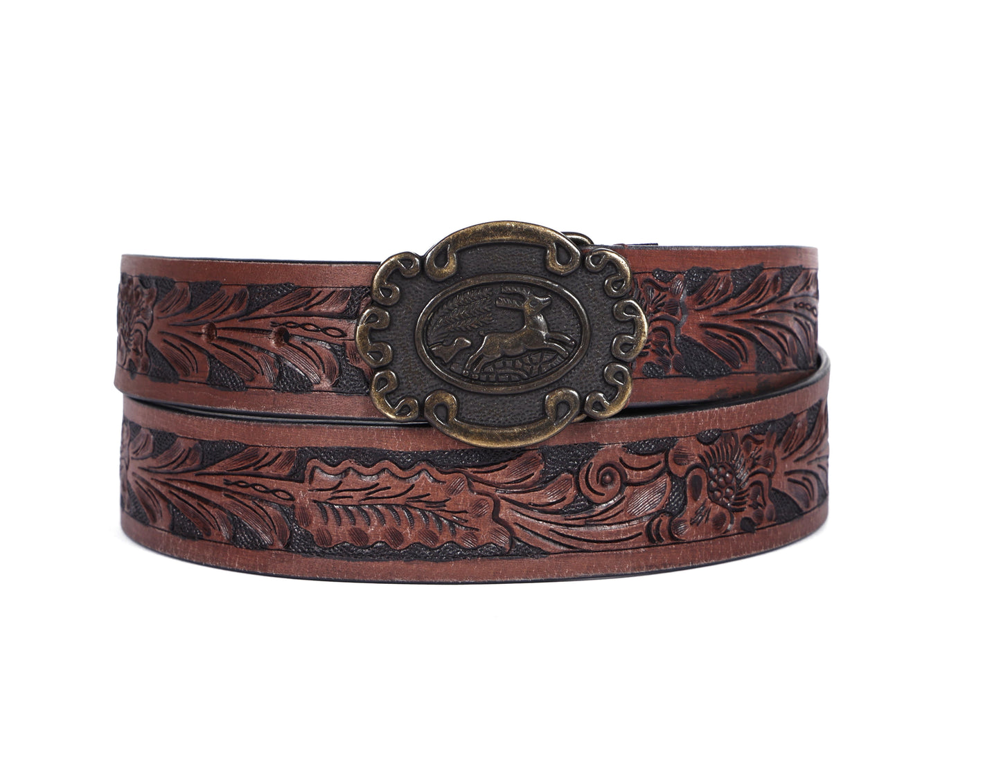 "Hand-Carved Leather Belts: Timeless Elegance"  Art: LB-809 Pack of 50
