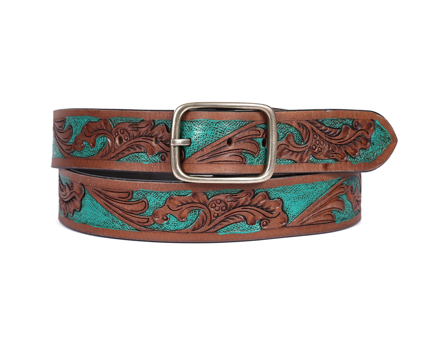 "Exquisite Hand-Carved Leather Belts: Elevate Your Style with Artisanal Excellence"  Art:LB-808 Pack of 50