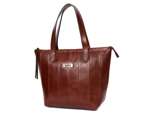 Brown Leather Tote Bag, handcrafted with love in India, Art: BG-1577 Pack of 25