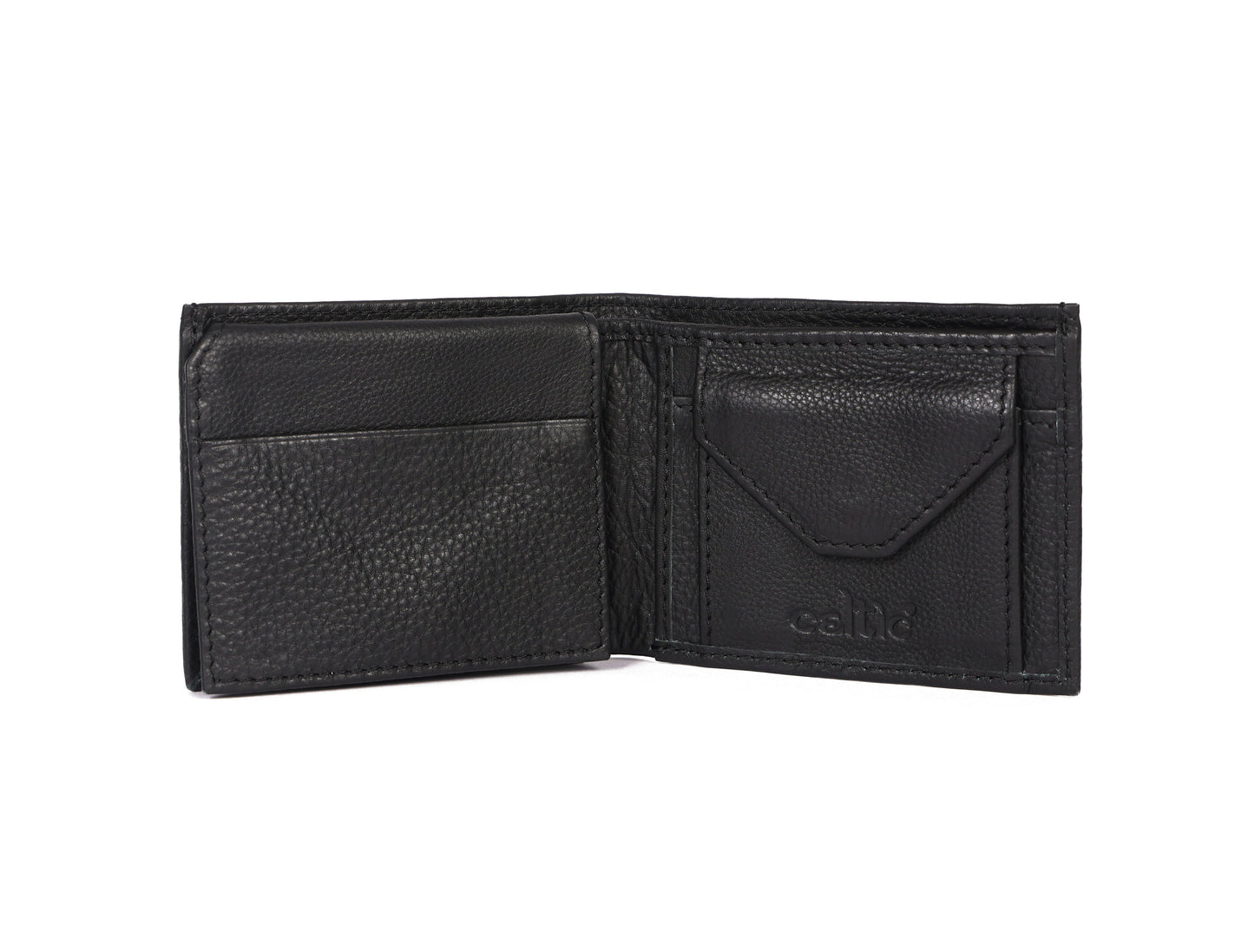 Sleek Black Leather Wallet - Style and Practicality Combined, Art:- LA-1408 Pack of 50