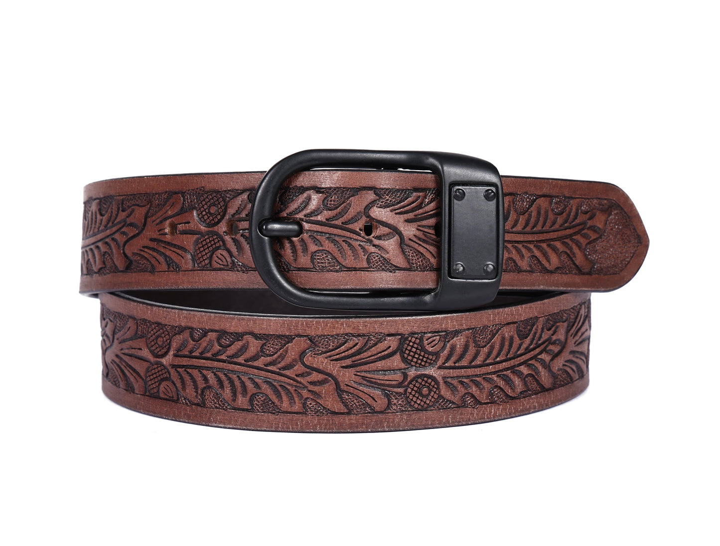"Artisanal Elegance: Hand-Carved Leather Belts for Timeless Appeal" Art: LB-812 Pack of 50