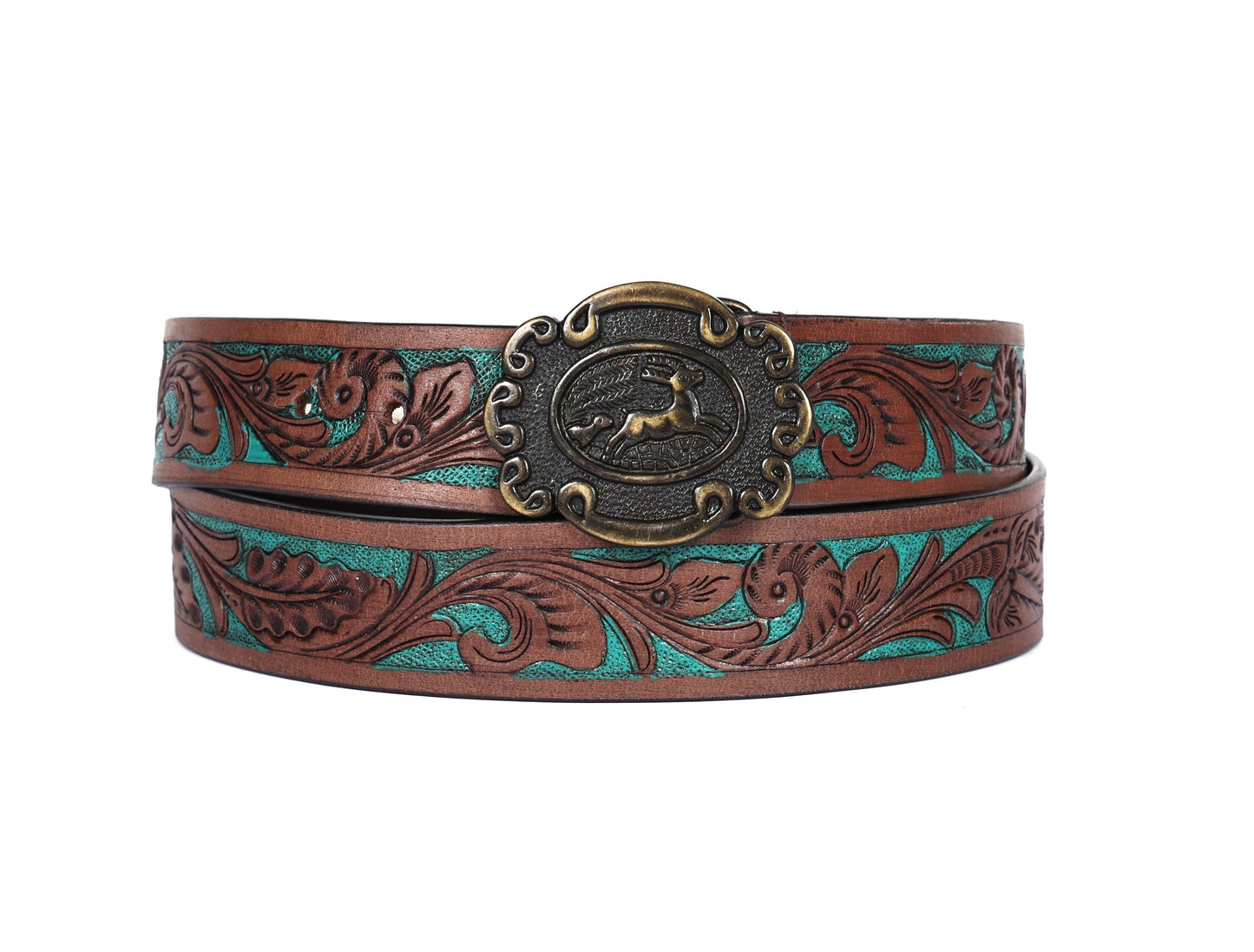 "Crafted Elegance: Hand-Carved Leather Belts Redefining Style" Art: LB-810 Pack of 50