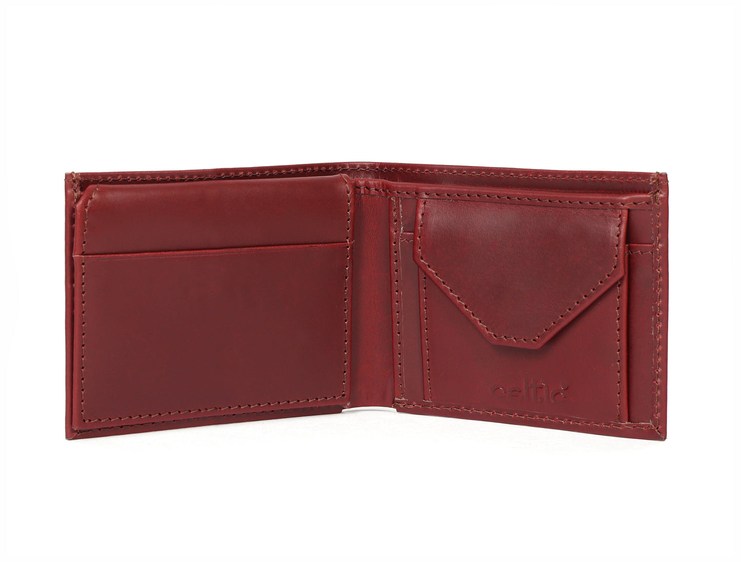 Burgundy Handmade Leather Wallet - Unique Elegance Crafted by Hand, Art:- LA-1411 Pack of 50