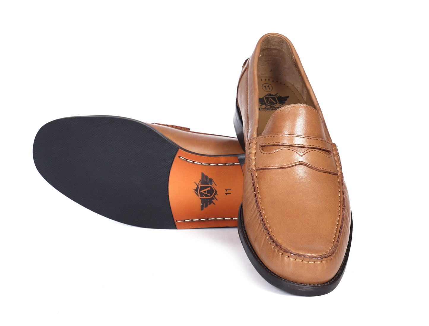 Premium Tan Leather Shoes, Art: LS-1102 Pack of 25