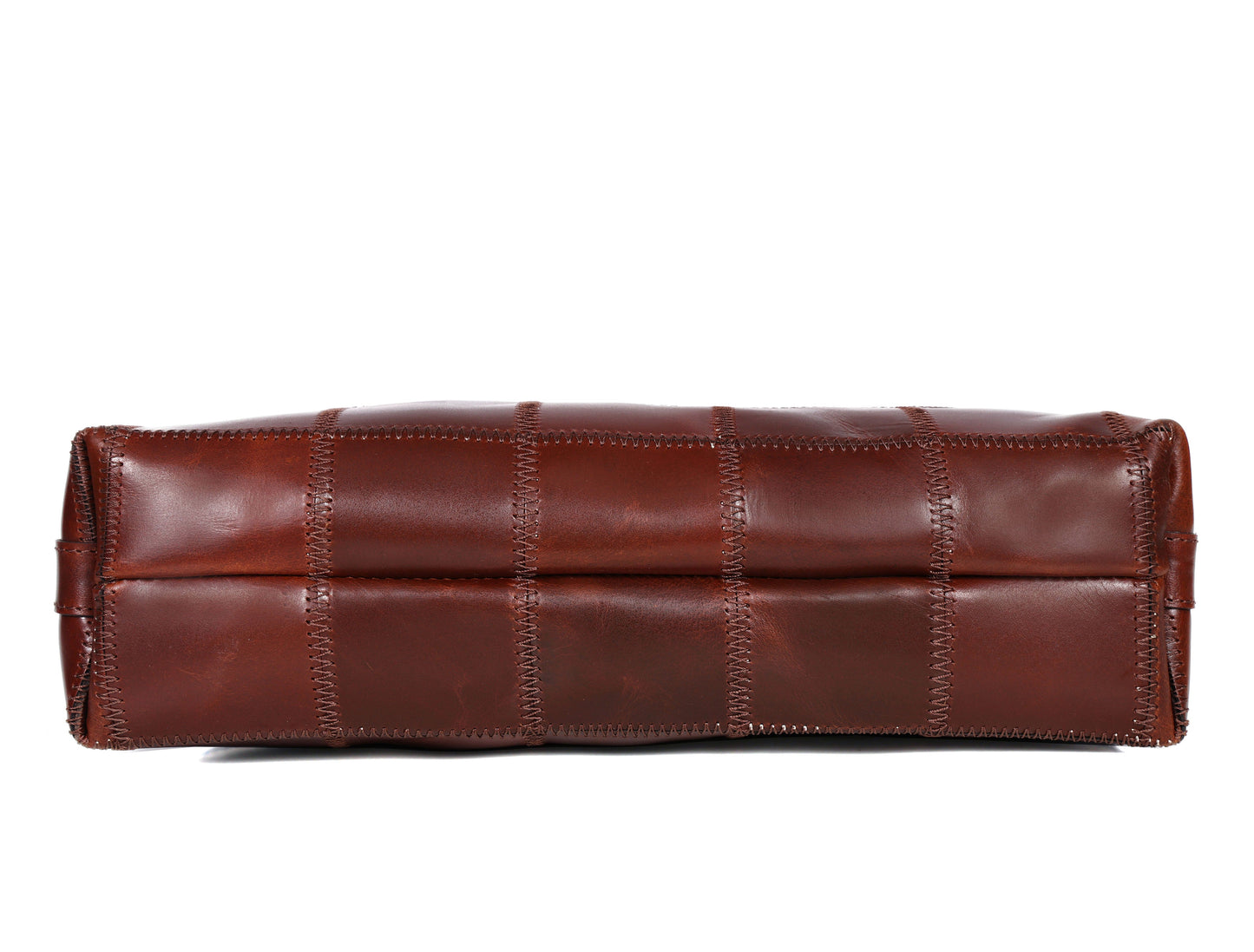 "Chic Contrast: Brown Tote Bag with Stylish Stitching for Timeless Elegance" Art: BG-1526-Z Pack of 25