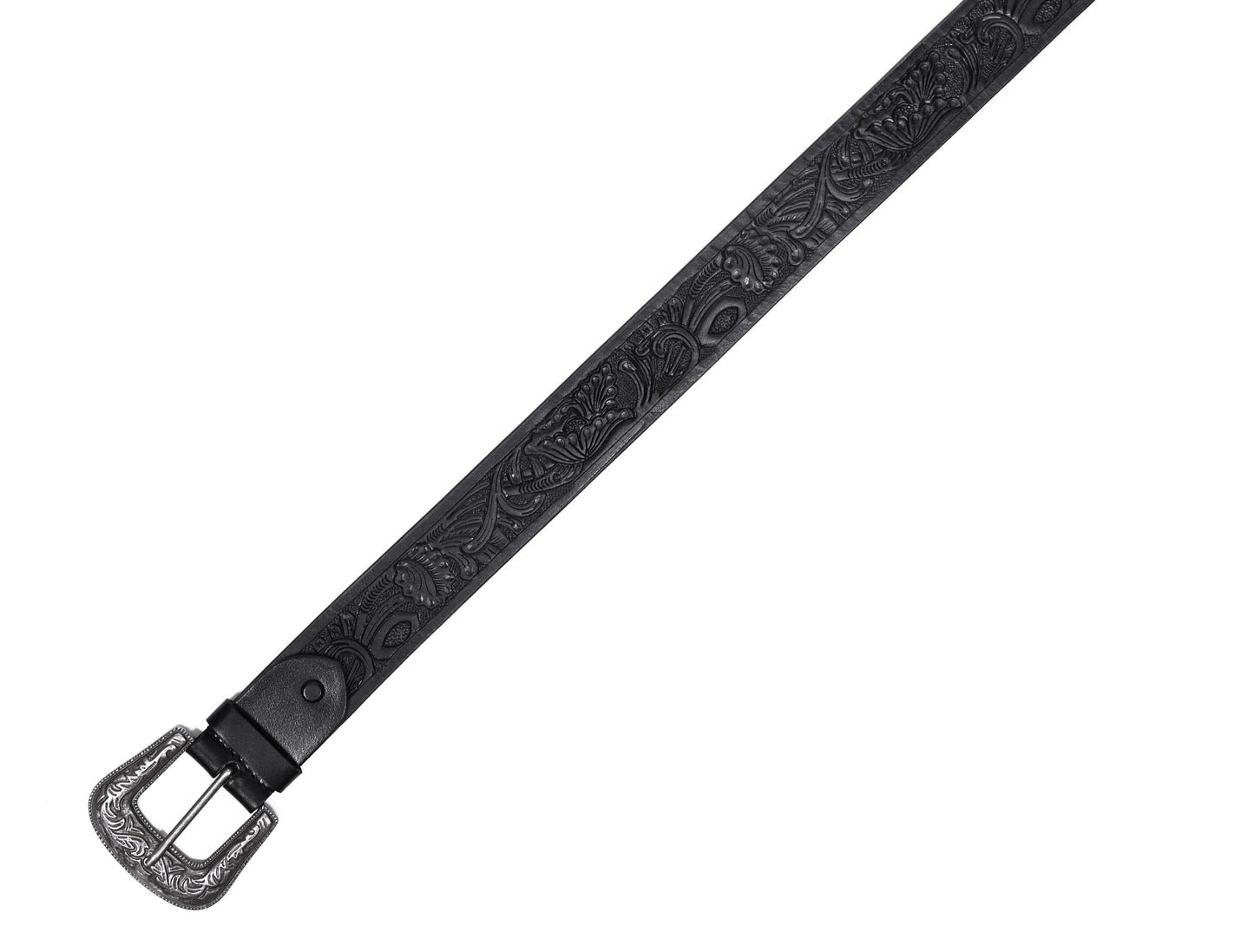 "Sophisticated Craftsmanship: Hand-Carved Black Leather Belts" Art: LB-815 Pack of 50