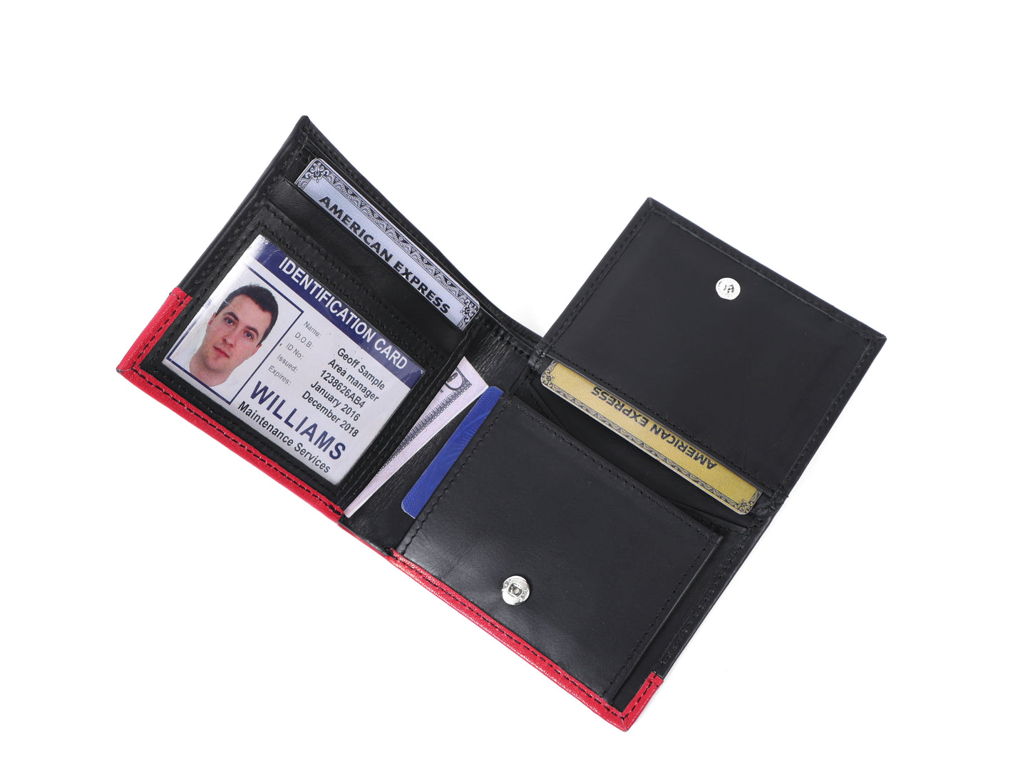 Designer Black Leather Wallet.  Art:- LA-1400 Pack of 50
