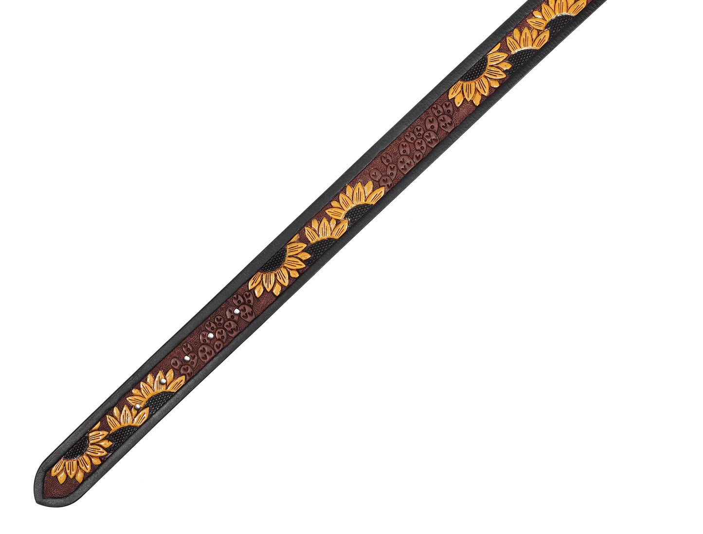 "Vibrant Elegance: Hand-Carved Yellow Leather Belts" Art: LB-816 Pack of 50
