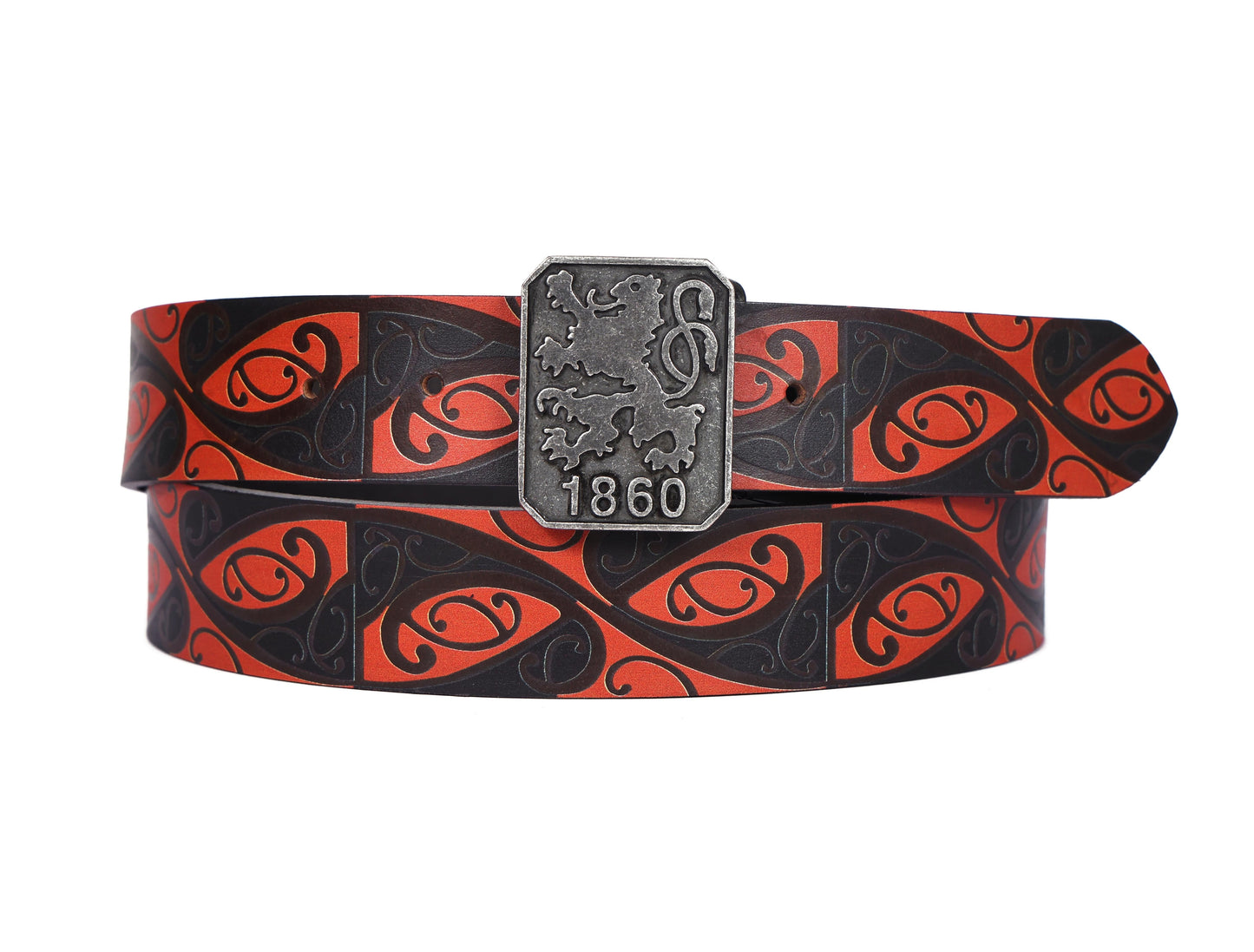 "Bold & Bright: Leather Orange Printing Belts for Statement Style" Art: LB-820 Pack of 50