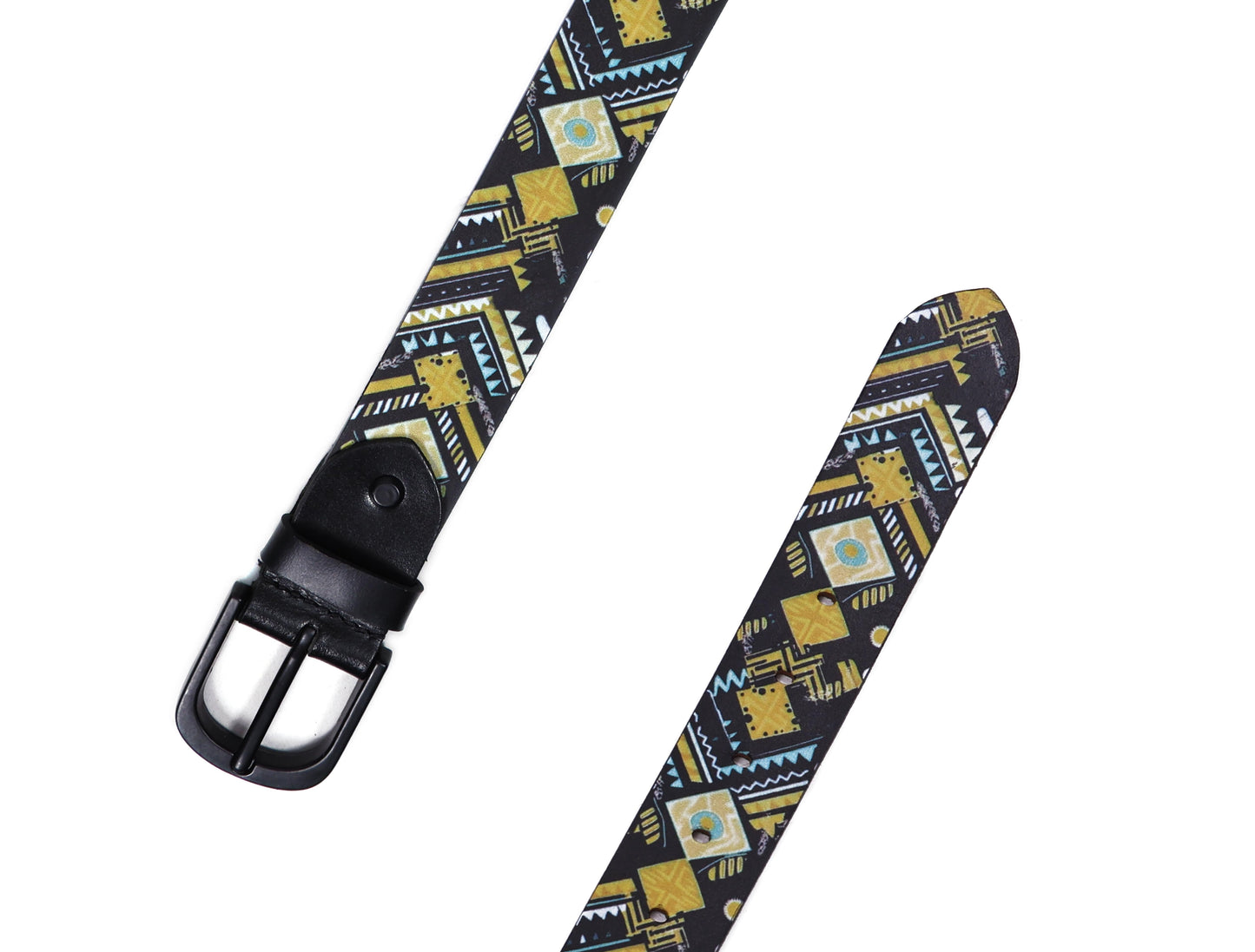 "Vibrant Chic: Stand Out with Leather Yellow Printing Belts" Art: LB-819 Pack of 50