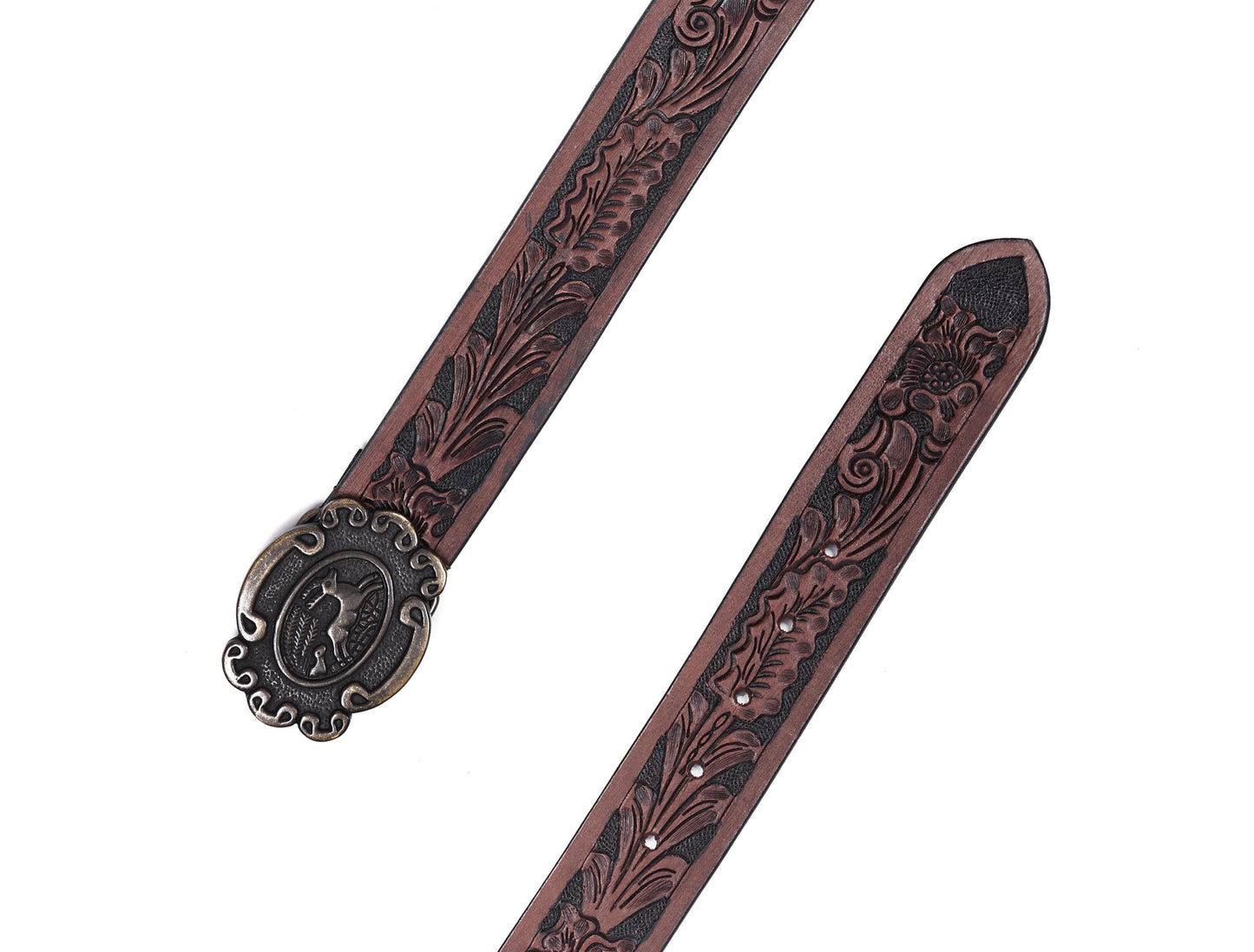 "Hand-Carved Leather Belts: Timeless Elegance"  Art: LB-809 Pack of 50