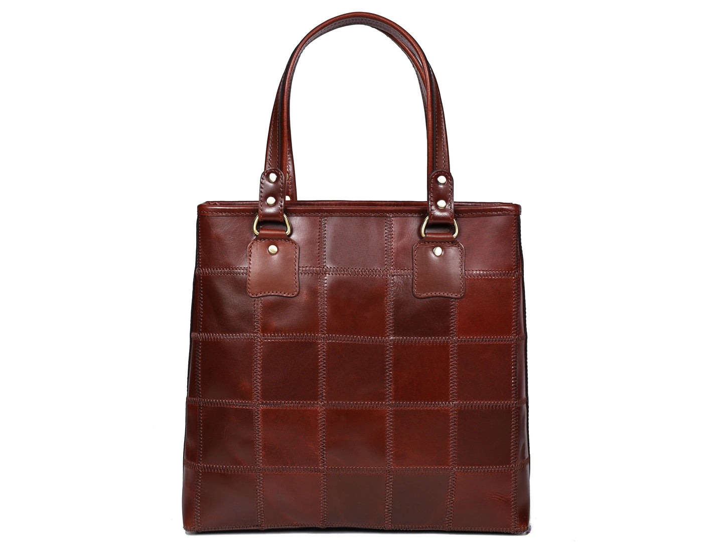 "Chic Contrast: Brown Tote Bag with Stylish Stitching for Timeless Elegance" Art: BG-1526-Z Pack of 25