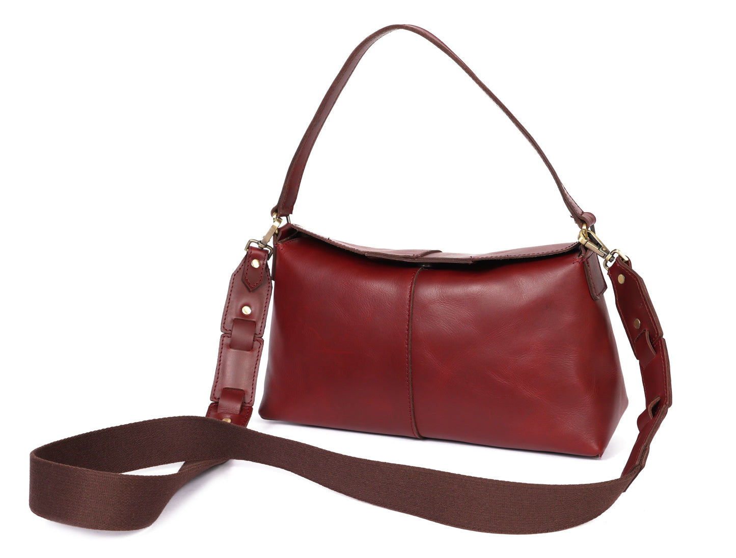 Exquisite Burgundy Leather Sling Bag, Art: BG-1744 Pack of 25