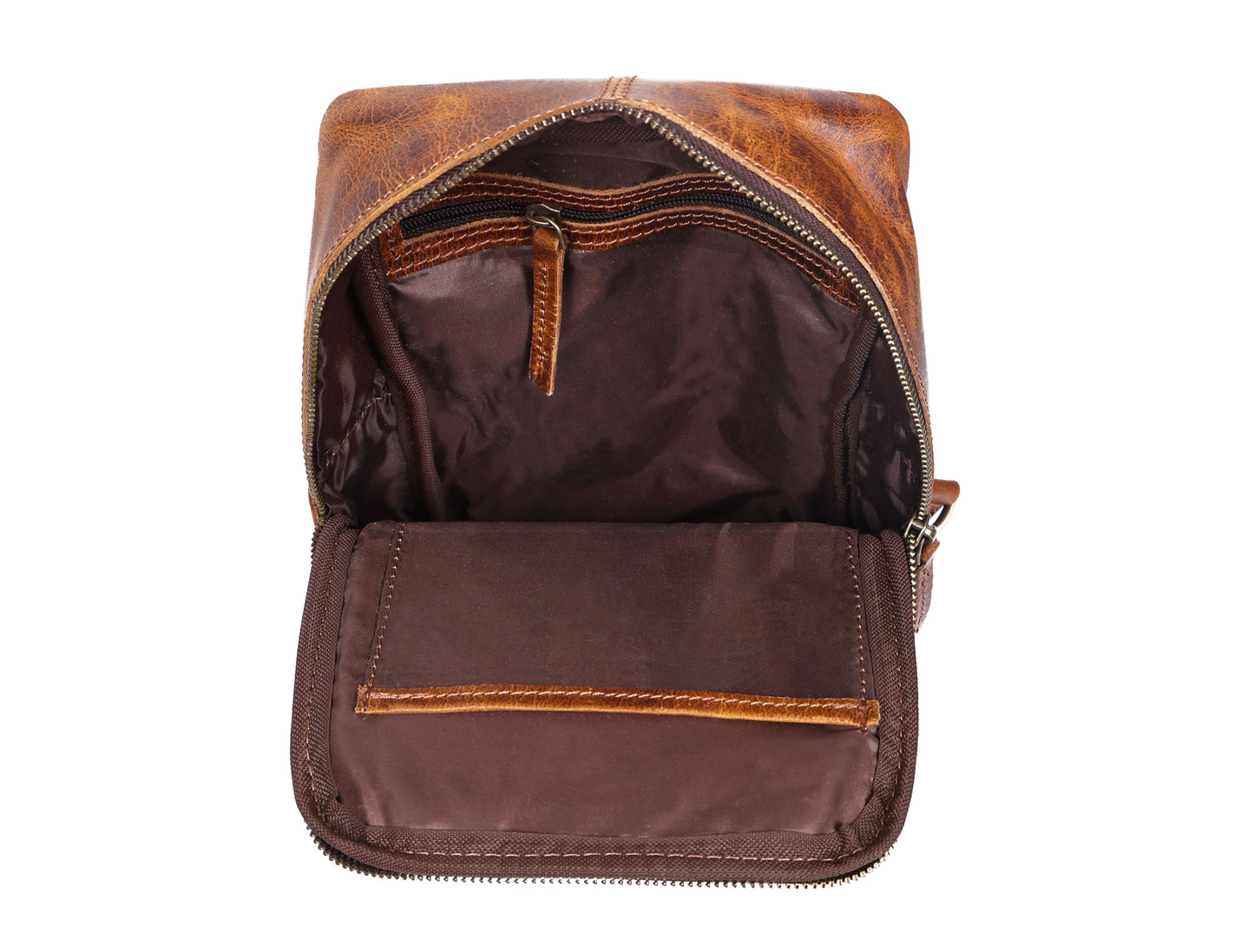 Brown Small Crossbody Leather Bag" Art: BG-1617 Pack of 25