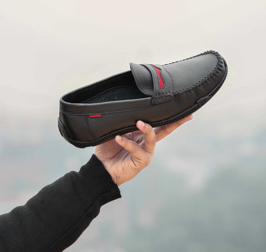 "Classic Comfort: Black Casual Leather Shoes" Art: LS-1103 Pack of 25