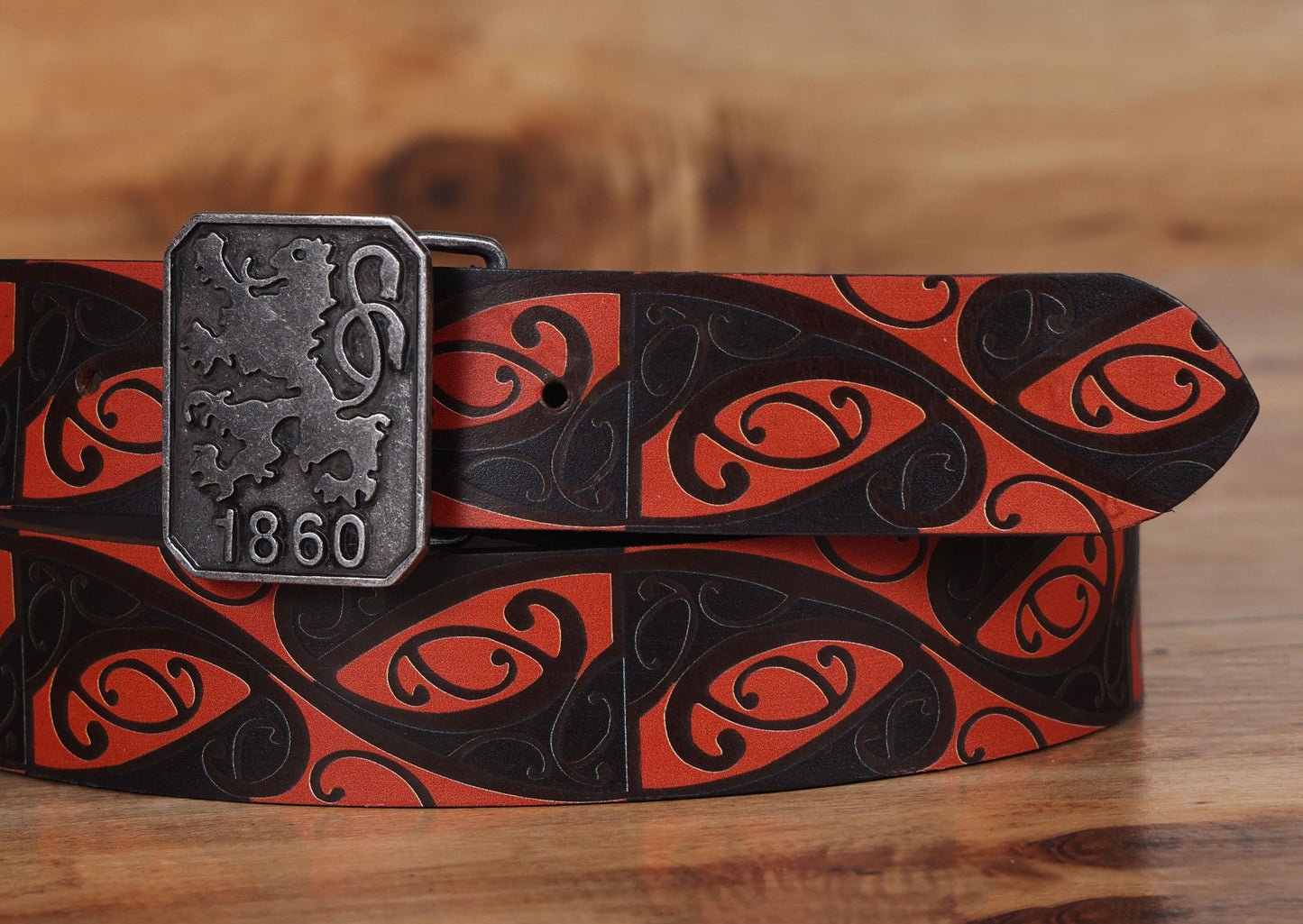 "Bold & Bright: Leather Orange Printing Belts for Statement Style" Art: LB-820 Pack of 50