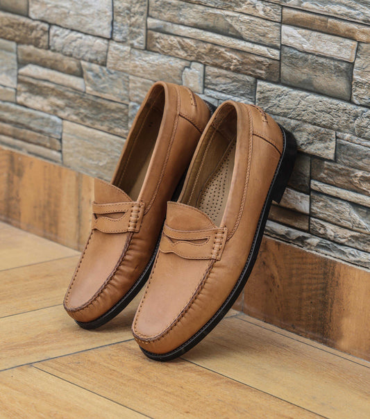 Premium Tan Leather Shoes, Art: LS-1102 Pack of 25