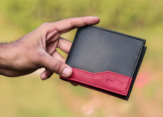 Designer Black Leather Wallet.  Art:- LA-1400 Pack of 50