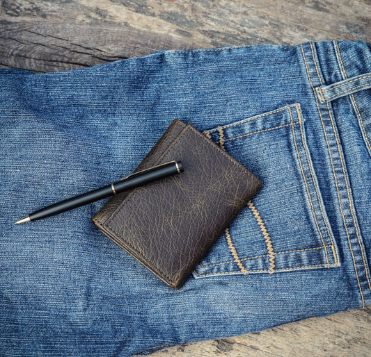 Vintage Leather Wallet, Art:- LA-1405 Pack of 50