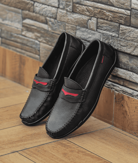 "Classic Comfort: Black Casual Leather Shoes" Art: LS-1103 Pack of 25