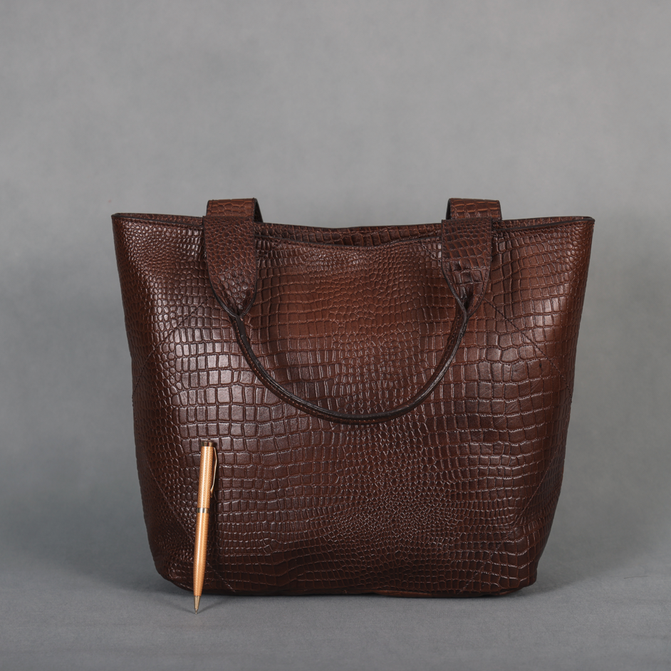 New celtic premium Elegance in Leather Tote Bag with Leather Accents. Art: BG-1387 Pack of 25
