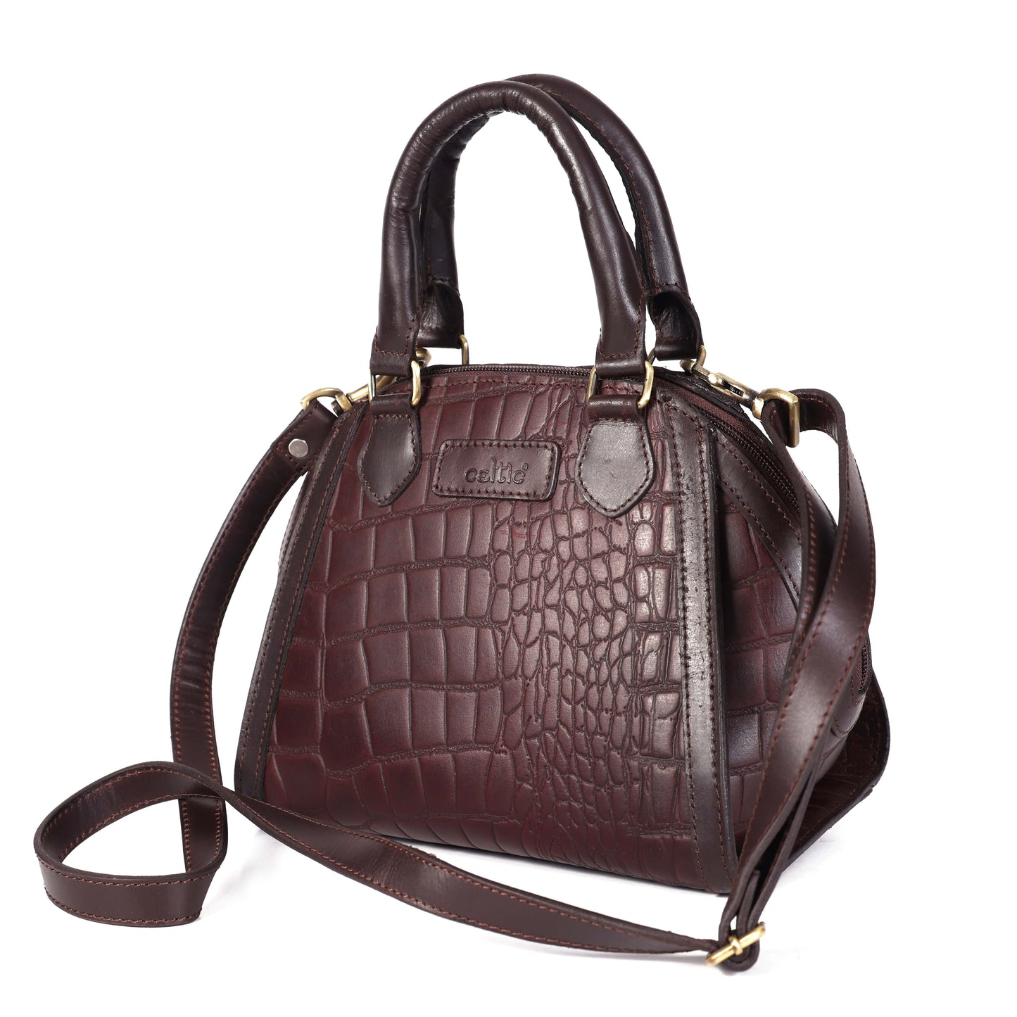New Classic Leather Handbag with Detachable Sling Strap – Elegant & Versatile Art: BG-1597 Pack of 25