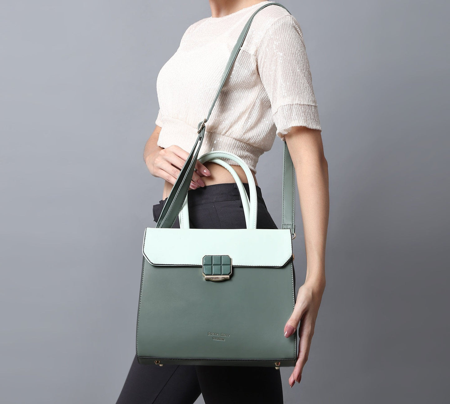 Premium Synthetic Green Bag - Eco-Friendly, Durable & Stylish | Ideal for Daily Use,ART:-DK-2007 Pack of 25