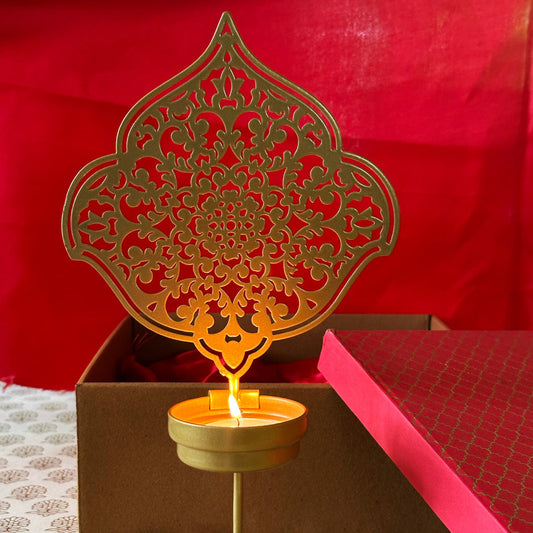 ATMAN INDIAN MOTIF TEA LIGHT HOLDER Pack of 50