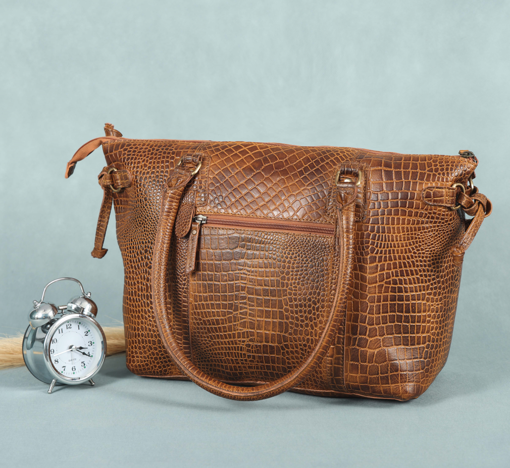 Elevate Your Style with our stylish Leather Accent Tote Bag. Art: BG-1599 Pack of 25