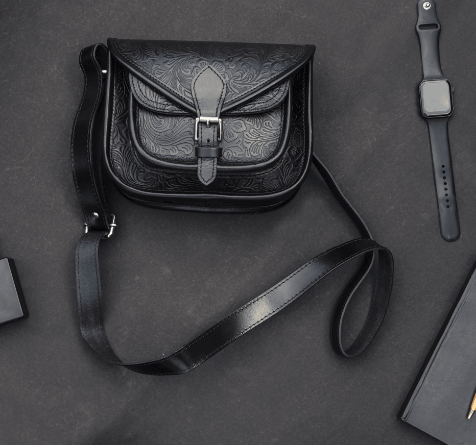 Embossing Leather Bag. Art: BG-1362Brown, BG-1749Black Pack of 25