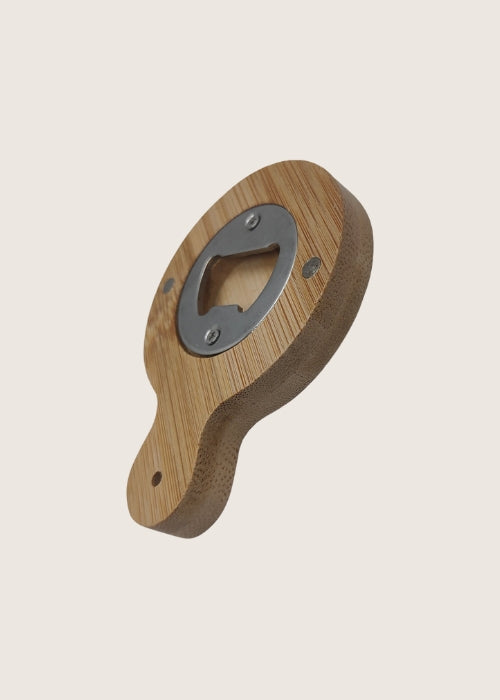 Bamboo Fridge Magnet and Bottle Opener Pack of 50