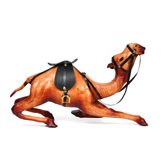 Handicraft Sitting Camel Leather Showpiece – Unique Artisan Decor, ART:-LA-04 Pack of 50